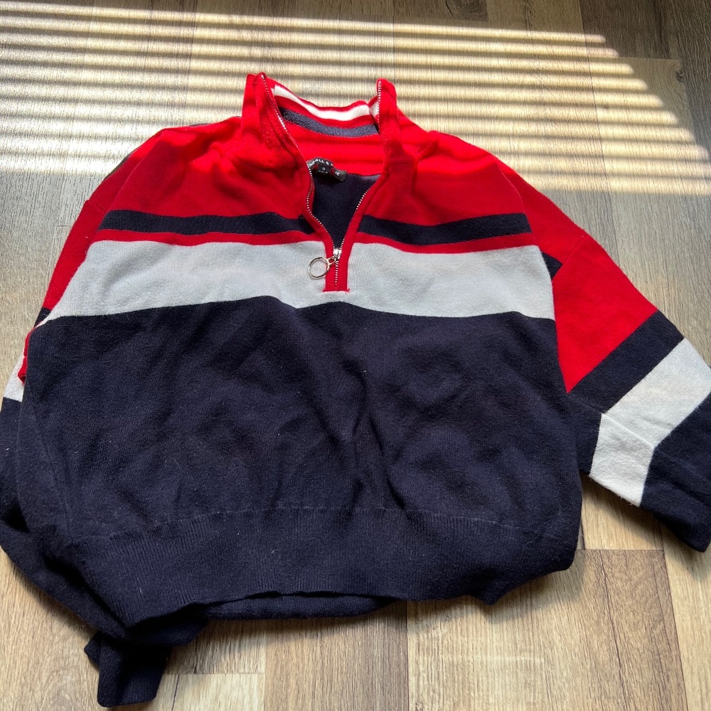 Cropped quarter zip
